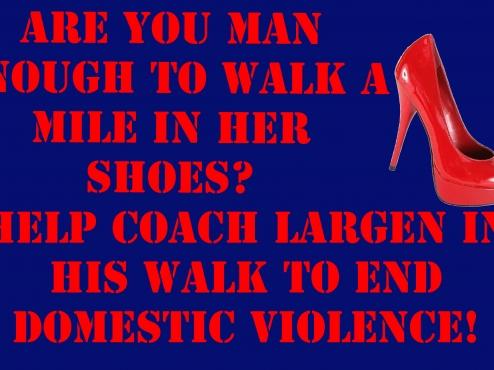Coach Largen to Walk A Mile In Her Shoes
