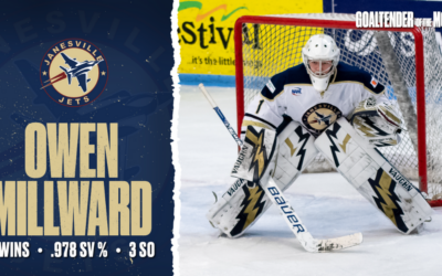 Millward’s Stellar February Earns Him Goaltender of the Month