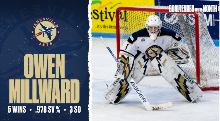 Millward’s Stellar February Earns Him Goaltender of the Month
